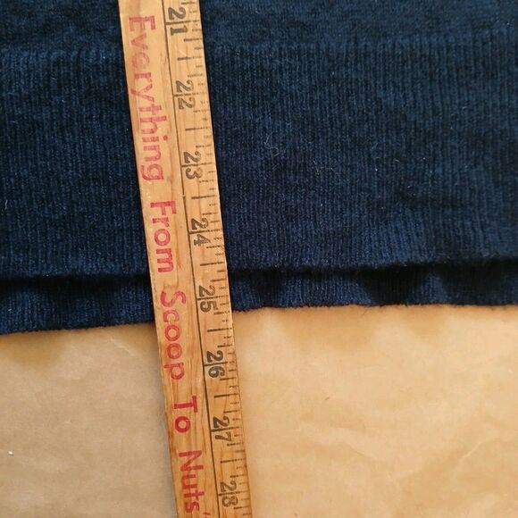 Theory Womens Large Cashmere Sweater  Navy Blue Luxury Basic Capsule Wardrobe - Picture 7 of 7